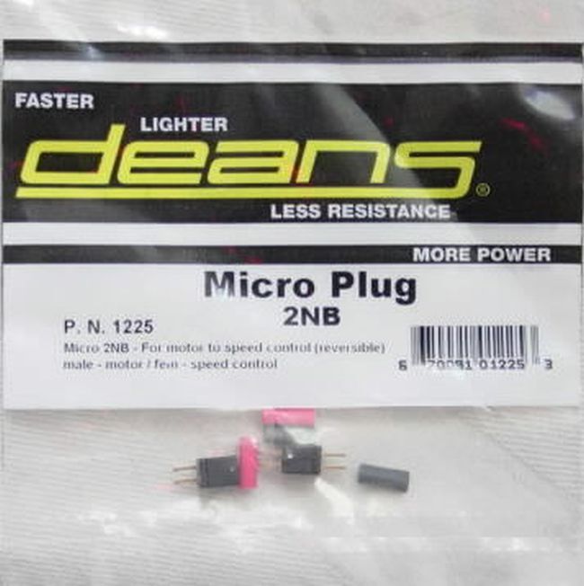 Deans 2-Pin Micro Plugs (2NB) WSD1225