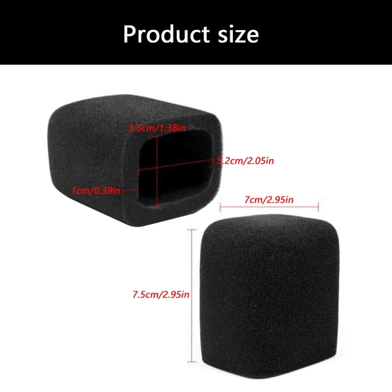 Noise Suppression Cover Wind Screen Studio Filter Square Microphone Cover Sponge