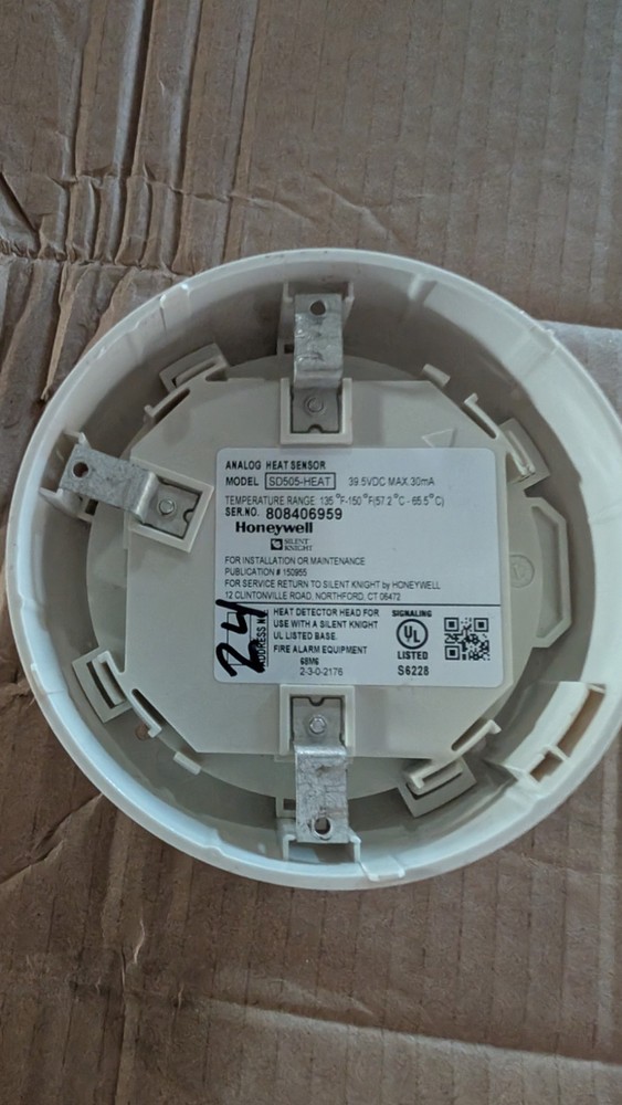 Used Excellent Working Condition SD505-HEAT Detector with Base.
