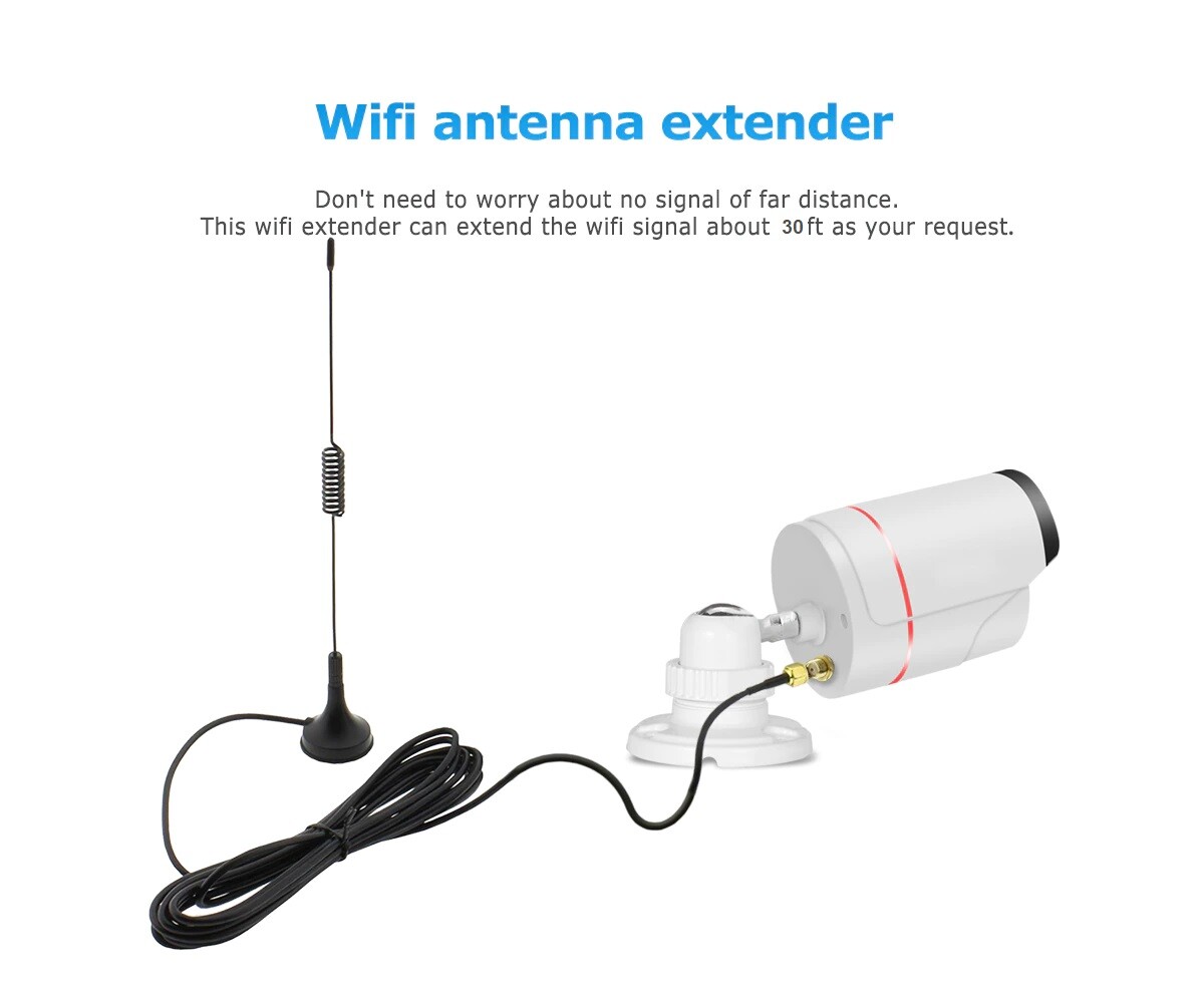 10M 33ft WiFi Antenna Extension Cable Cord for Wireless Security Camera RP-SMA