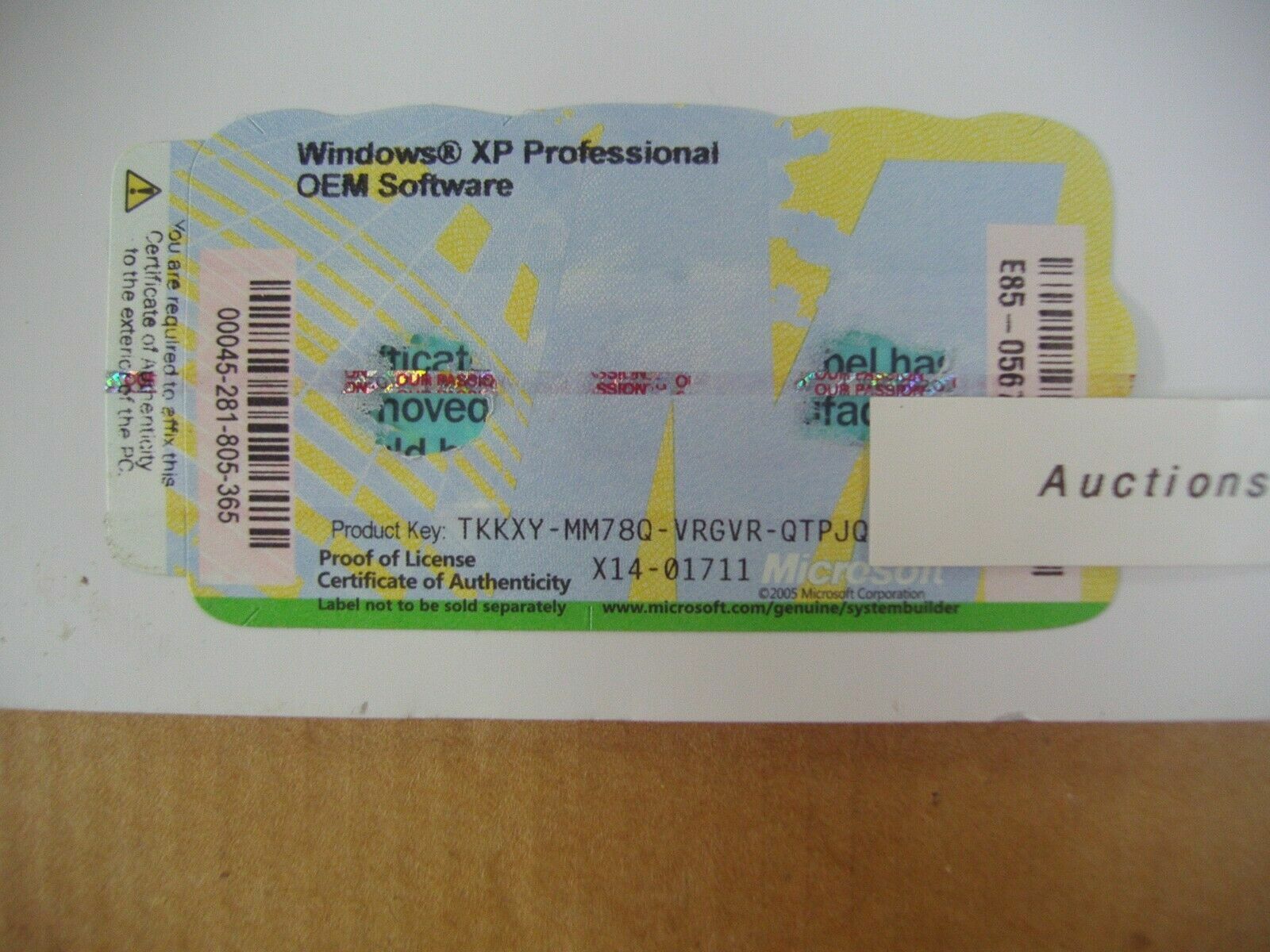 MICROSOFT WINDOWS XP PROFESSIONAL w/SP3 FULL OPERATING SYSTEM MS WIN PRO =NEW=