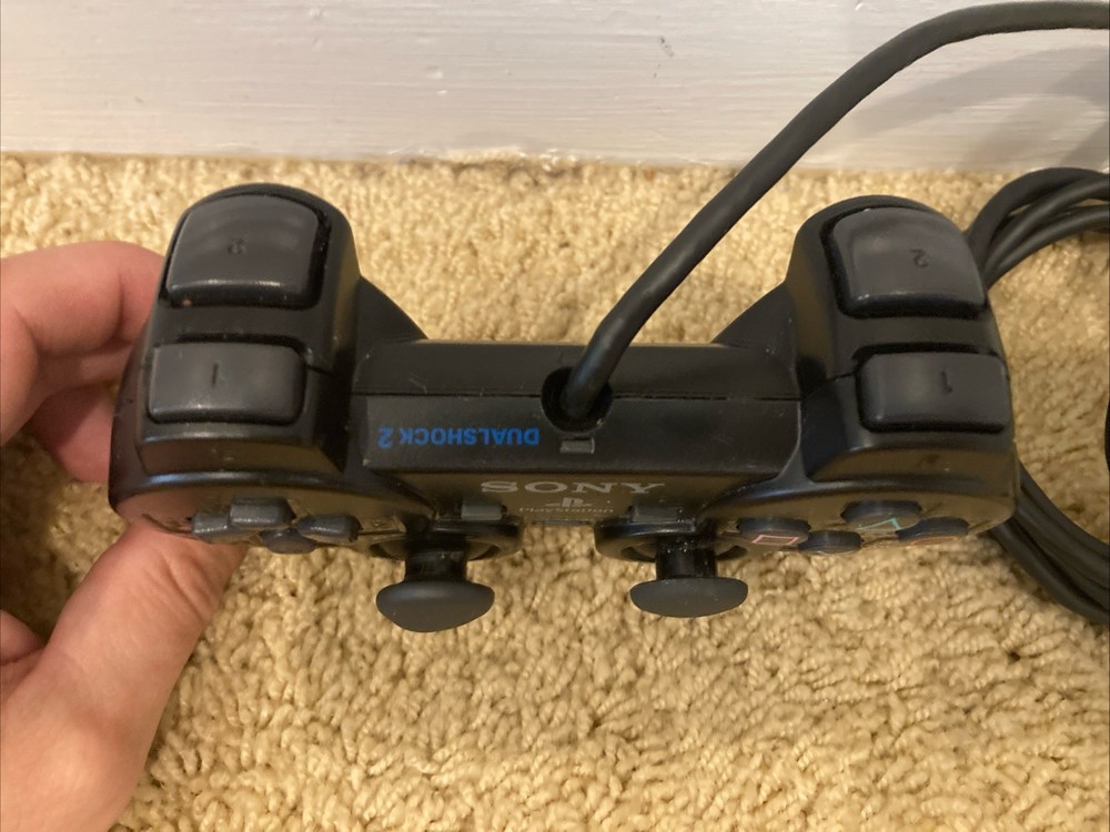 Sony PS2 Black Wired Controller OEM DualShock PlayStation 2 -Tested!