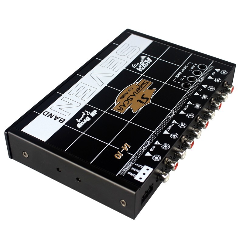 Car EQ7 Audio Equalizer Epicenter Sound Processor Bass Maximizer Sub Output