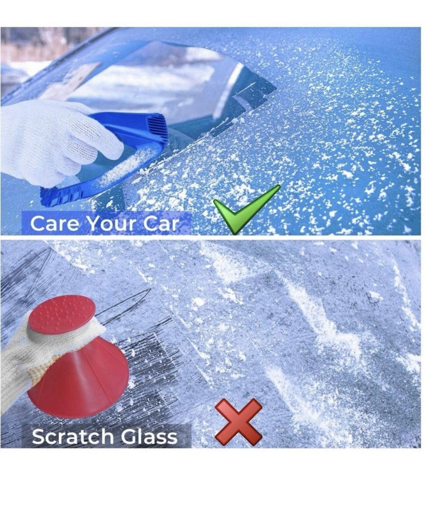 Windshield Car Window Ice Scraper Tool Handheld Compact Winter