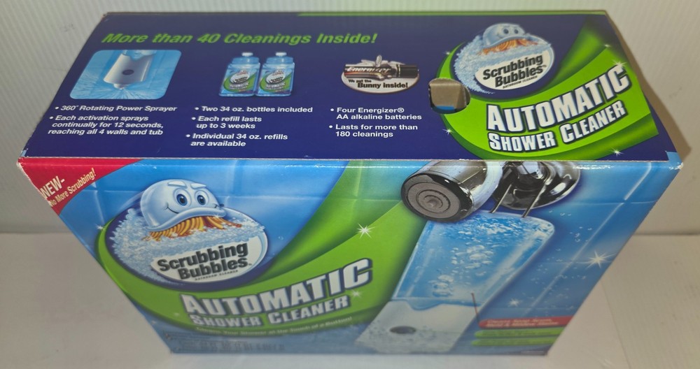 Scrubbing Bubbles AUTOMATIC BATHROOM SHOWER CLEANER Kit w/ 2 Cleaning Solutions