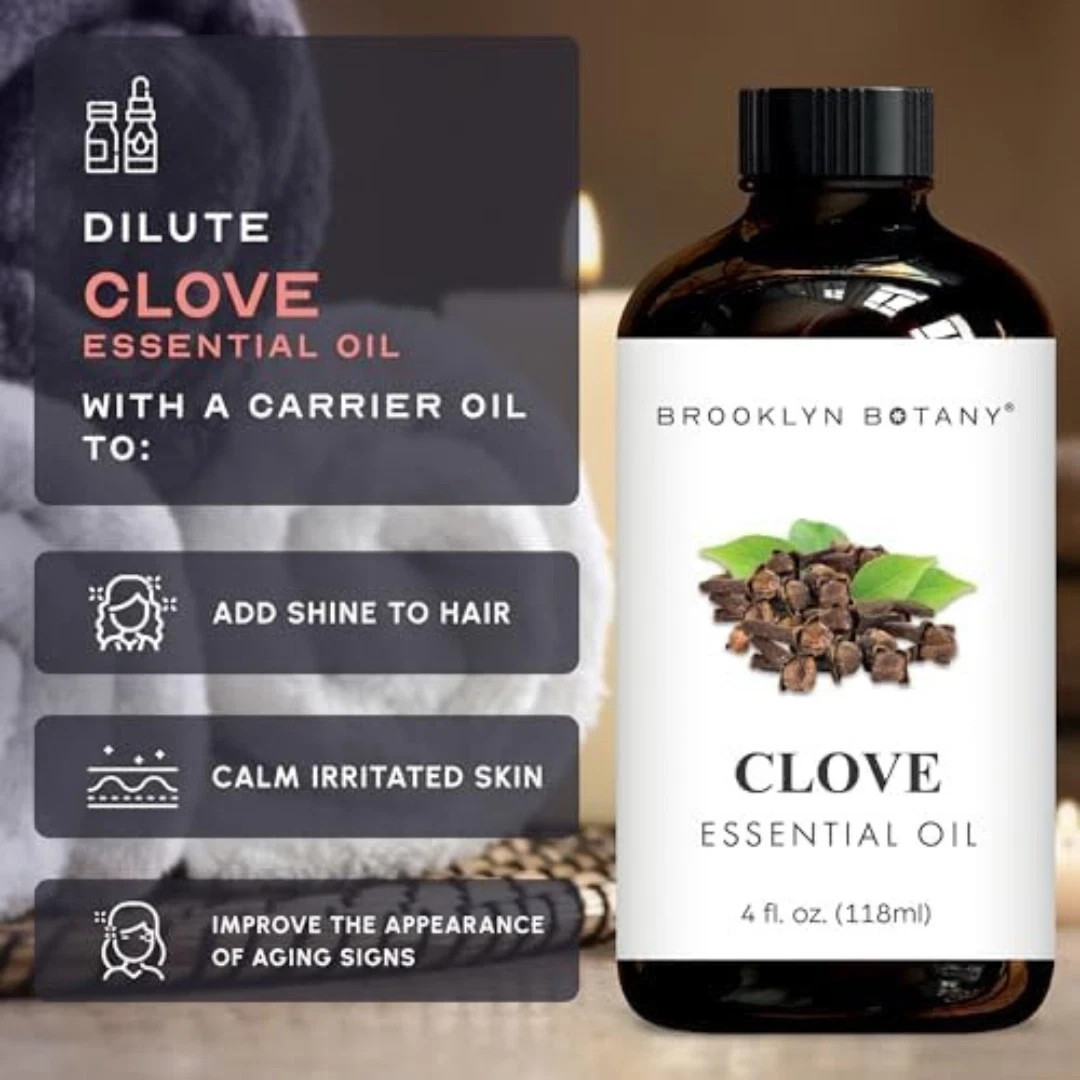 Clove Essential Oil - Huge 4 Fl Oz - 100% Pure and Natural - Premium Grade with