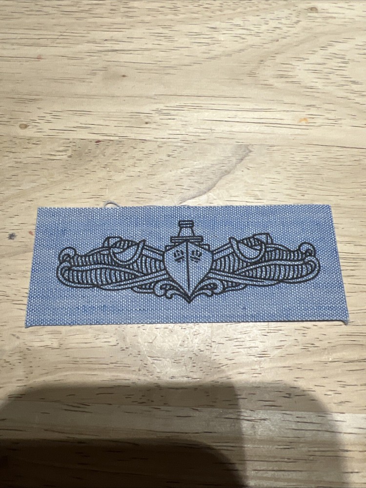 VTG LIGHT BLUE US NAVY SURFACE WARFARE Badge Patch