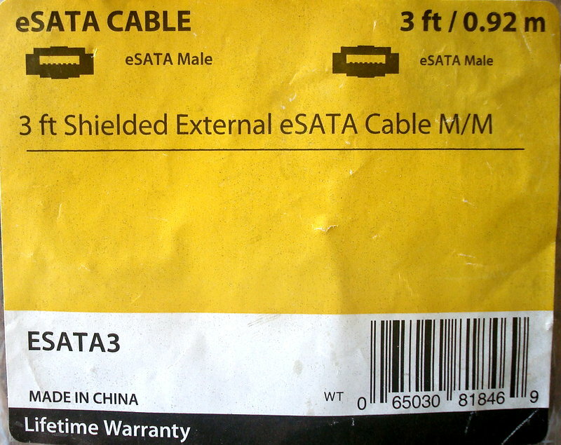 New StarTech eSATA Cable 3 ft. Shielded External eSATA M/M