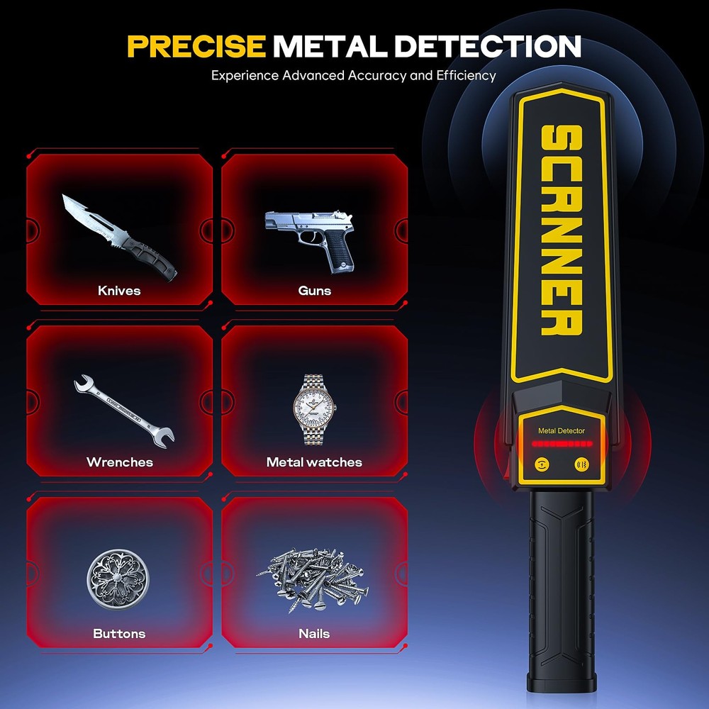 Handheld Metal Detector Wand Security Scanner,High Sensitivity Security Wand