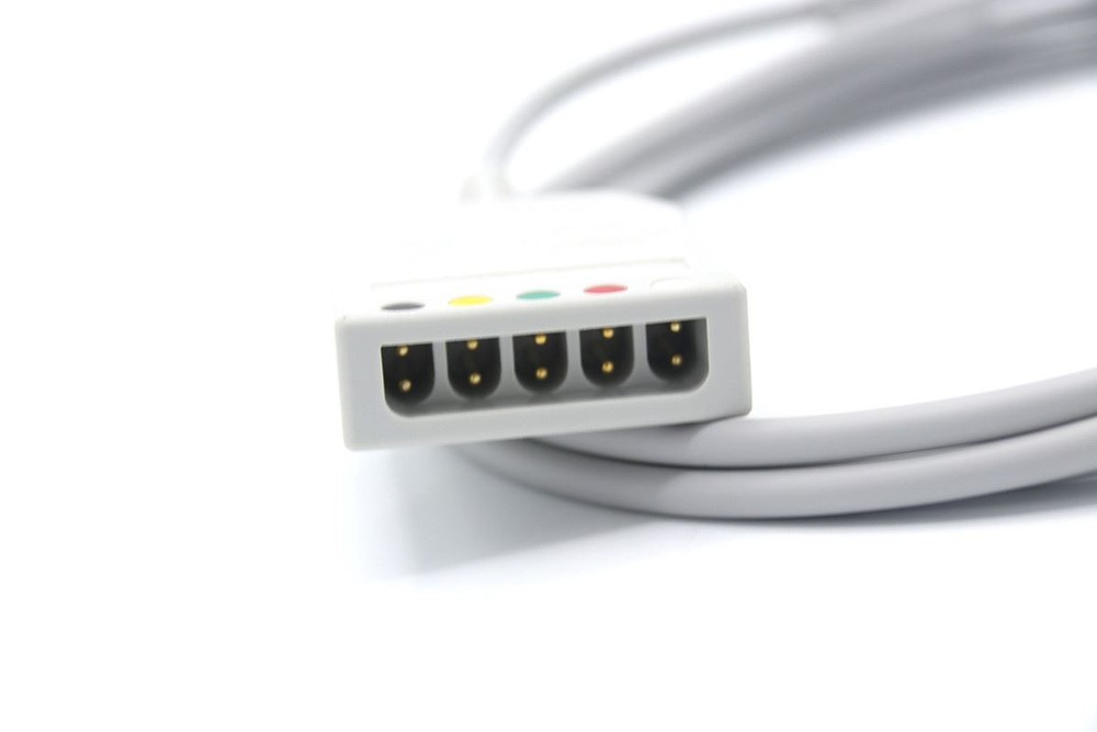 AAMI ECG Compatible Trunk 6 Pin 5 Leads