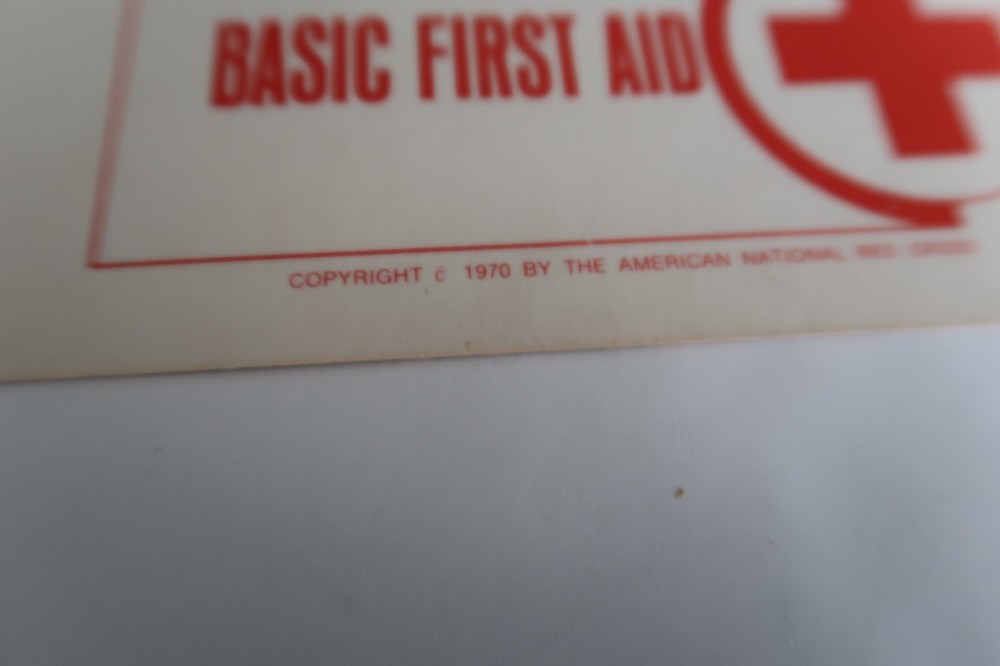 Vtg American National Red Cross Basic First Aid Drawing 2 Side Ephemera 1970 14