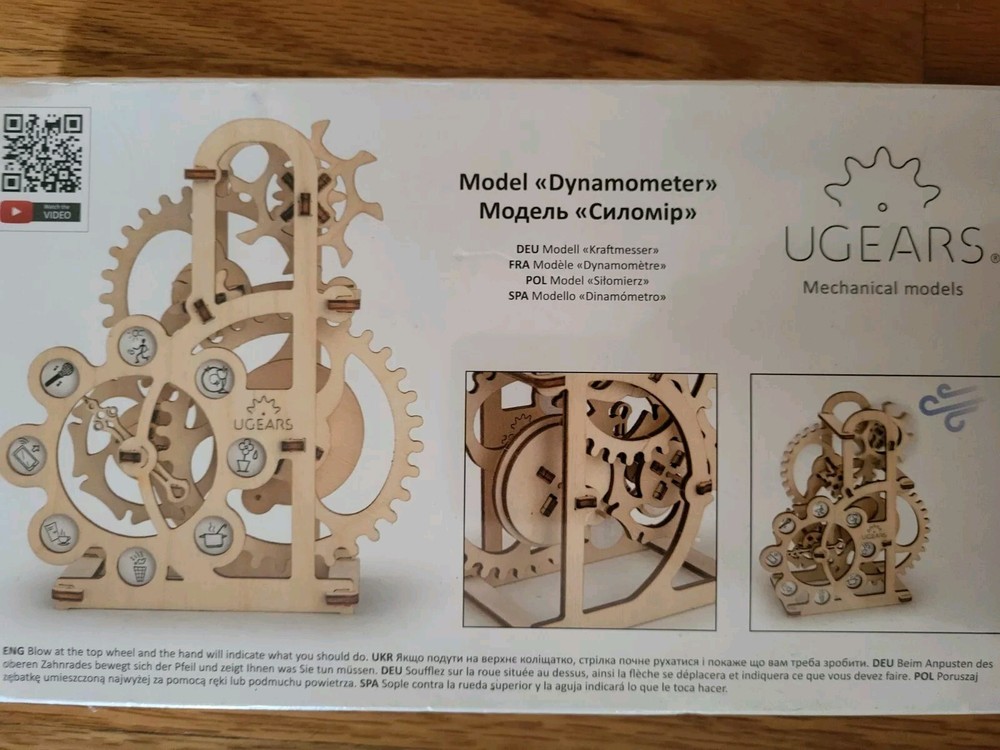 Ugears Dynamometer Puzzle Wooden Kit Model Mechanical Collectible Assembling