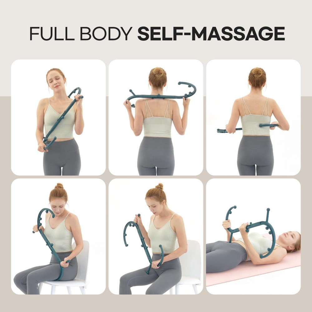 HubiCare Massage Stick, Trigger Point Cane, Body Deep Tissue, Handheld Back, ...