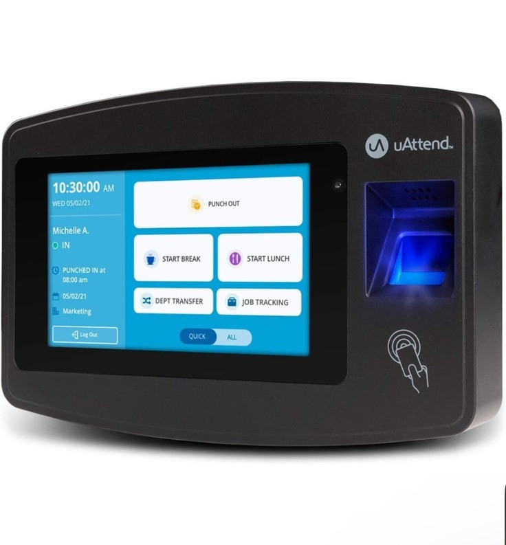 uAttend JR2000 CloudConnected Biometric Attendance System Fingerprint Time Clock