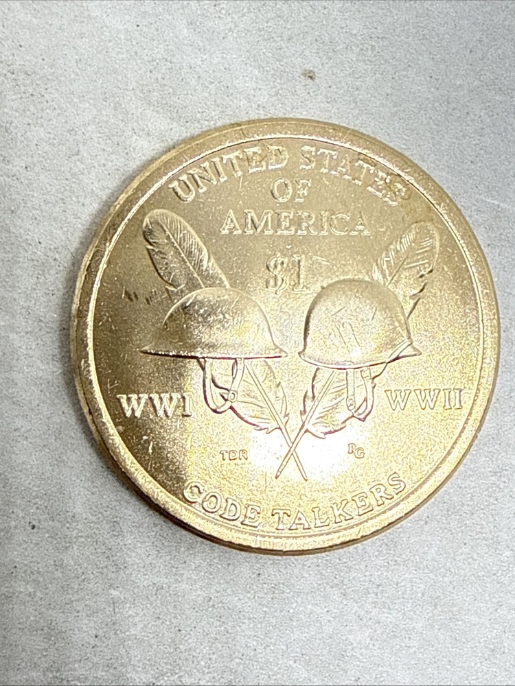 2016 P "Code Talkers" Native American Golden Dollar Coin, $1