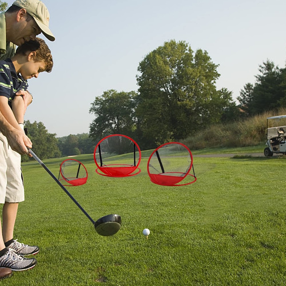 3 Pack Golf Chipping Net, 3 Sizes Pop Up Golf Target Practice Net for Indoor ...