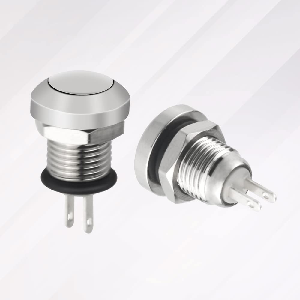 5 PCS 8mm Momentary Push Button Switch 1A 24V 1NO