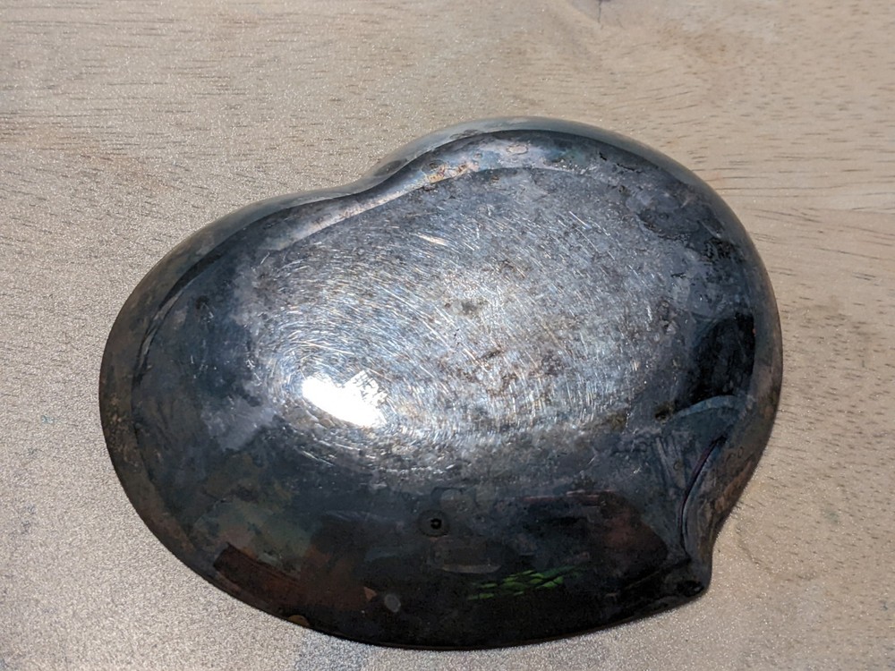 Three Crown Swedish Silver Plate Heart Shaped Candy/Nut/Olive Dish Royal Hickman