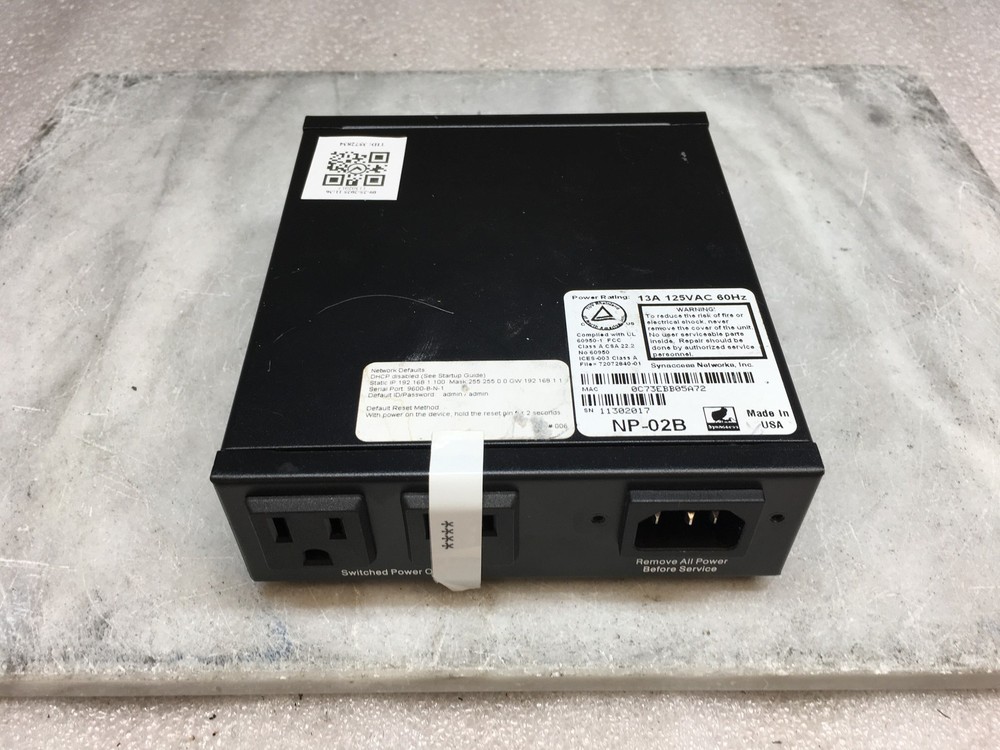Synaccess NetBooter No 60950 Basic Switched PDU Power DIstribution Unit