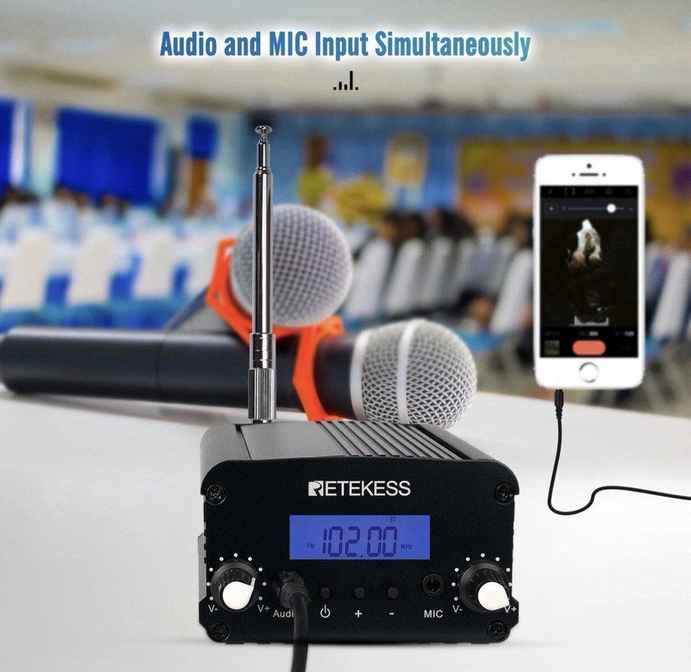 FM Broadcast Transmitter TR509 7W FM Radio Transmitter, Long Range Transmitter