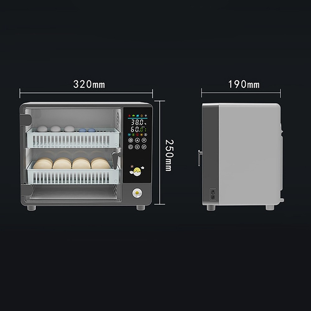 50W Fully Automatic Egg Incubator Egg Hatching Brooder Auto Hydration Flipping