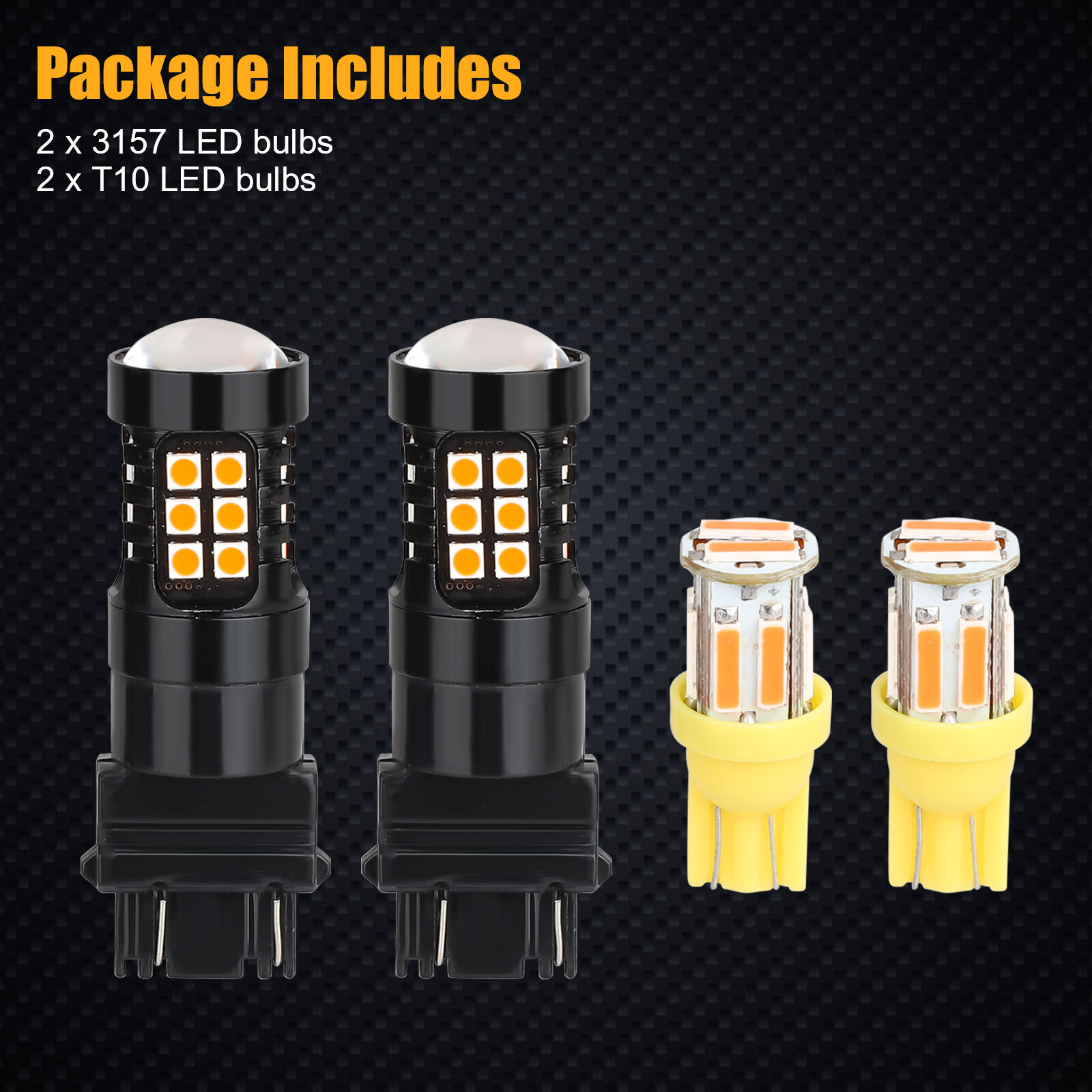 4x Amber LED Turn Signal Light + Side Marker Bulb For Chevy Silverado 1500 Tahoe