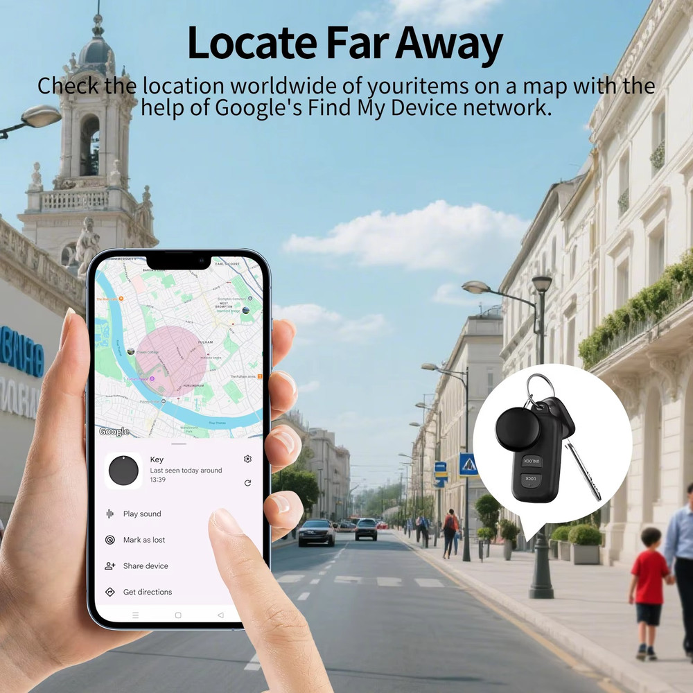 Smart Tag GPS Tracker Work With Android Find My Google Certified Bluetooth Locat
