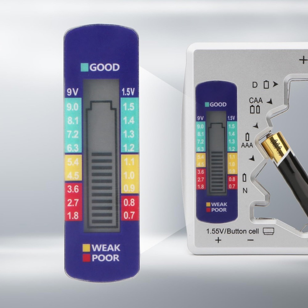 Battery Tester, Digital Universal Batteries Checker, Multi Purpose Small Batt
