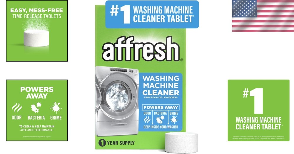 Washing Machine Cleaner, Helps Power Away Odor Causing Bacteria & Grime Deep ...
