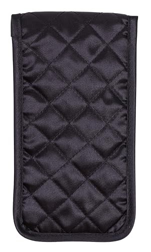Quilted Soft Eyeglass Multi Functional Travel Black Without Front Bow - Satin