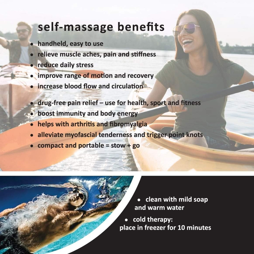 ROYO Foam Roller - 15 In. Adjustable Length, Medium Density Deep Tissue Massager