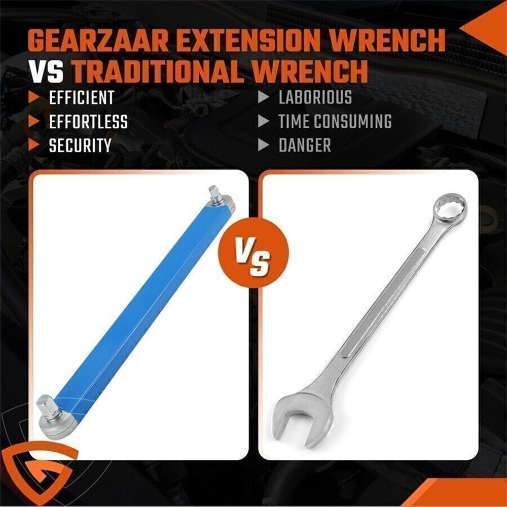 2 Pack Offset Extension Wrench Set Ratchet Spanner Wrench with Extender Adapter