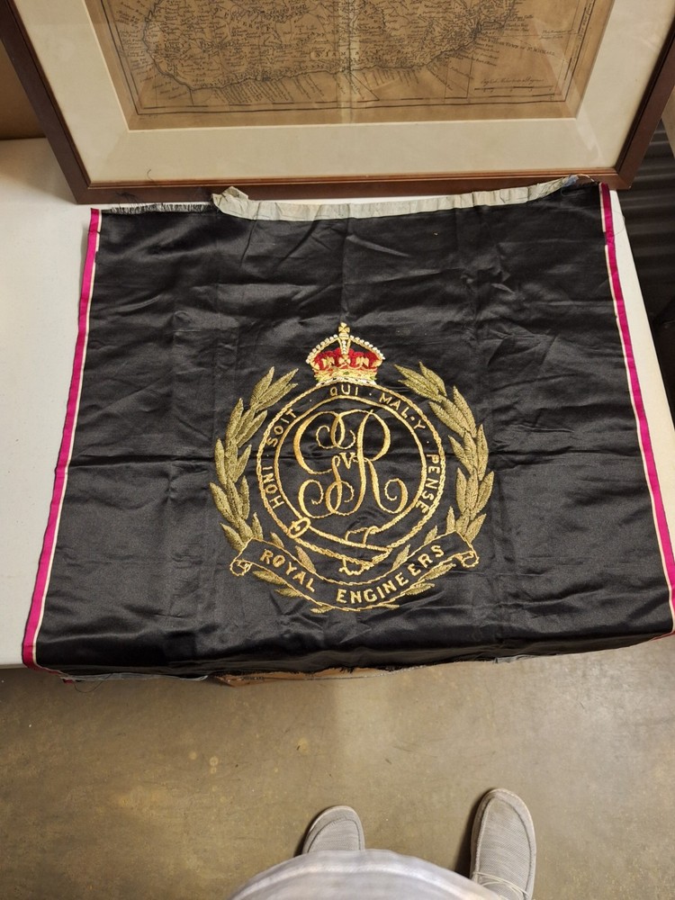 Large Embroidery From The British Royal Navy Engineer