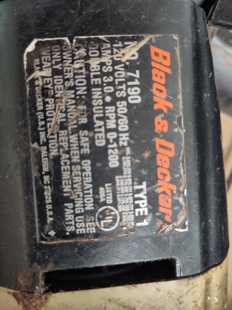 Black & Decker 7190 Type1 3/8-inch Drill - Broken Trigger