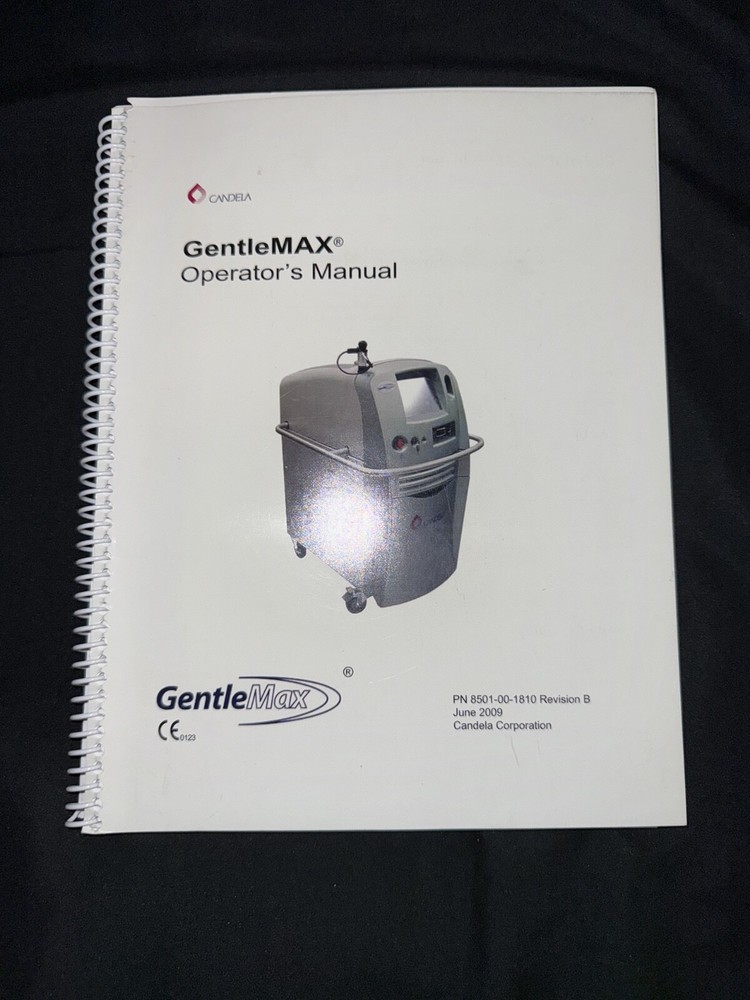 Candela GentleMAX Operator's Manual with CD ROM