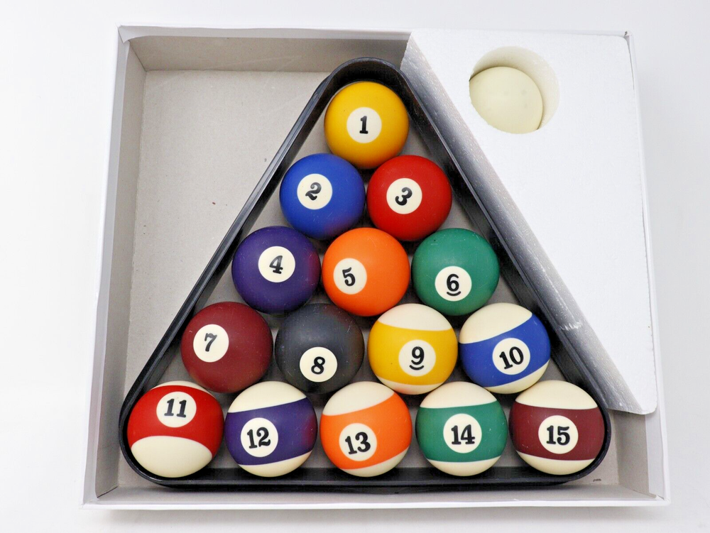 Complete Classic Sport Billiards Ball Set Authentic Billiards / Triangle