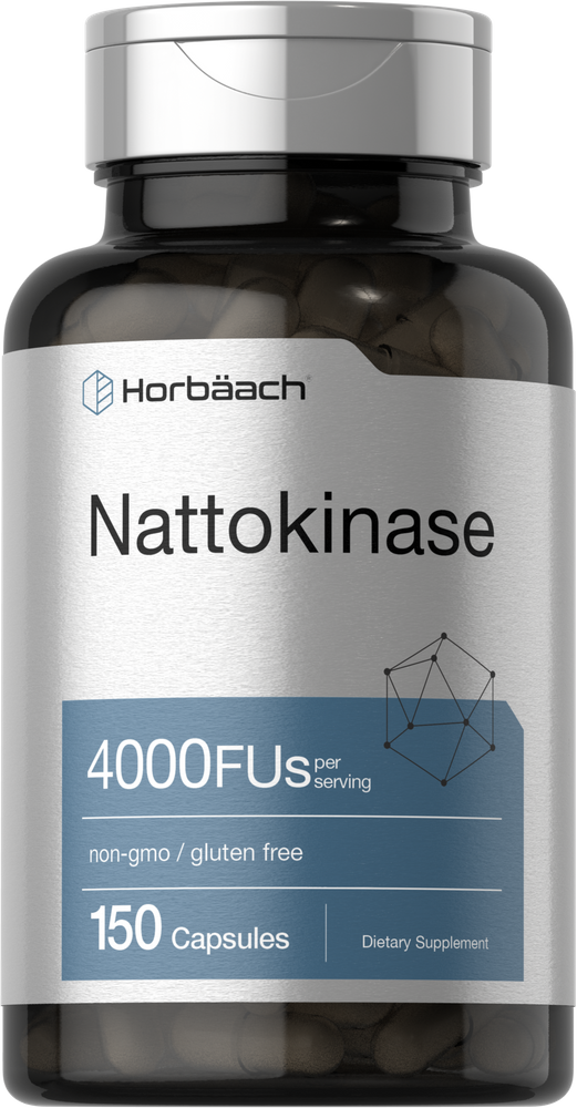 Nattokinase Capsules 4000 FU | 150 Count | Non-GMO, Gluten Free | by Horbaach