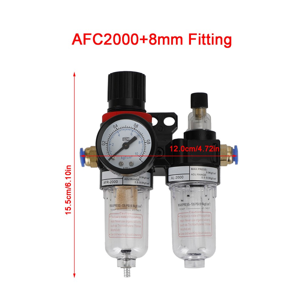 Air Compressor Filter Tool Plastic Reduce Valve Regulator Oil Water Separator UE