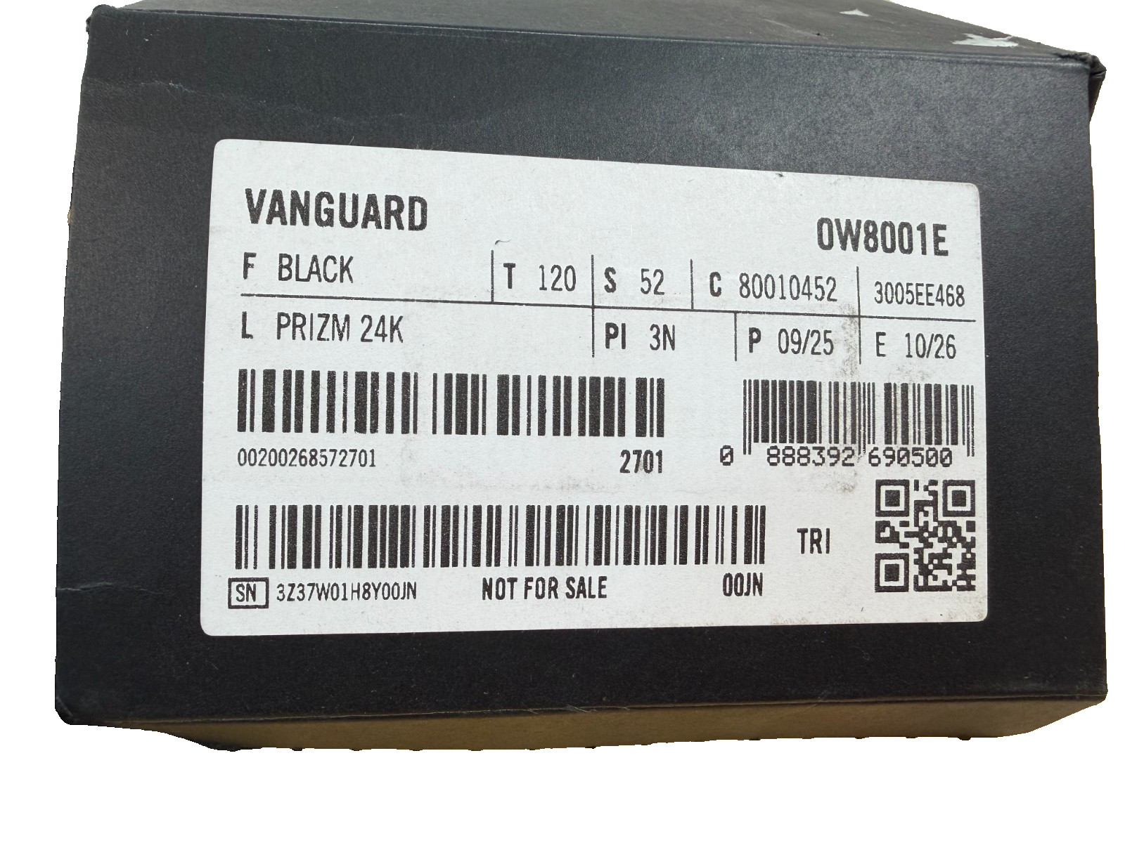 Oakley Meta Vanguard Black Prizm 24K 0W8001E (DEMO MODEL, SEE PHOTOS)