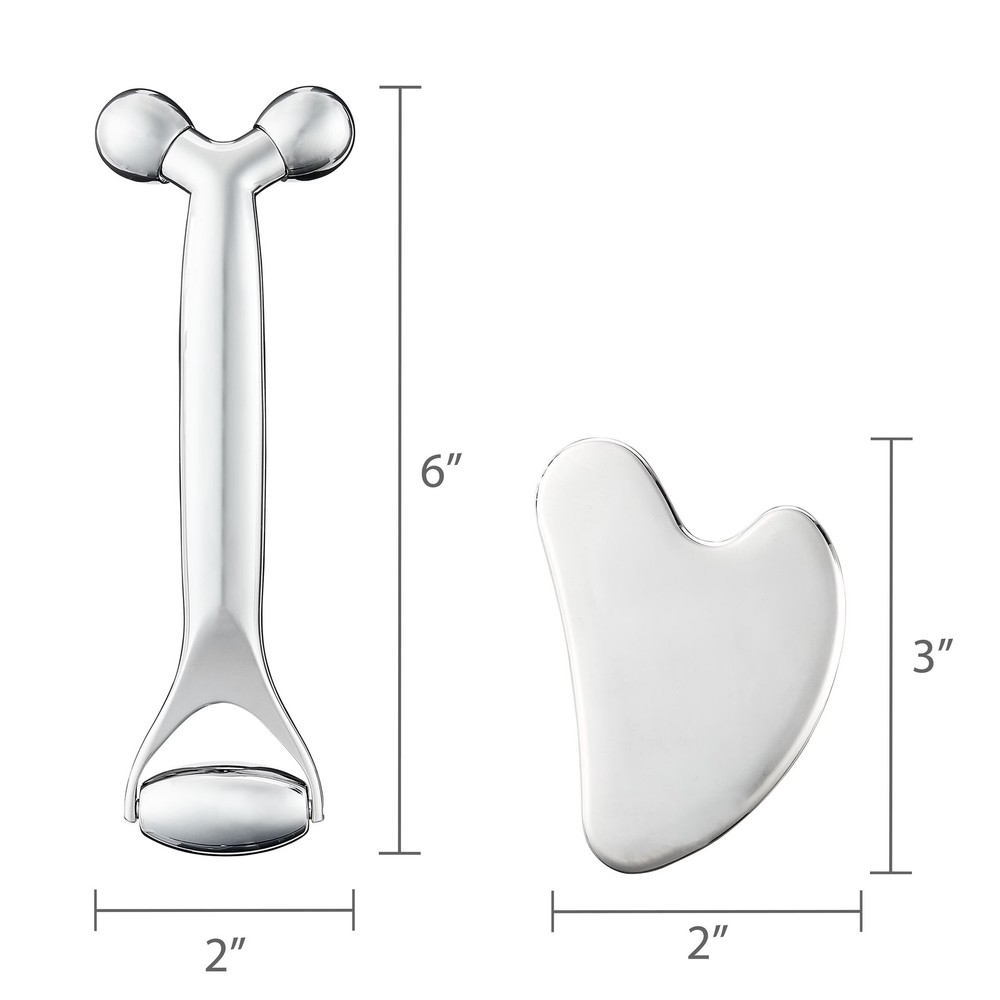 Equate Gua Sha and Face Roller, 2 Piece