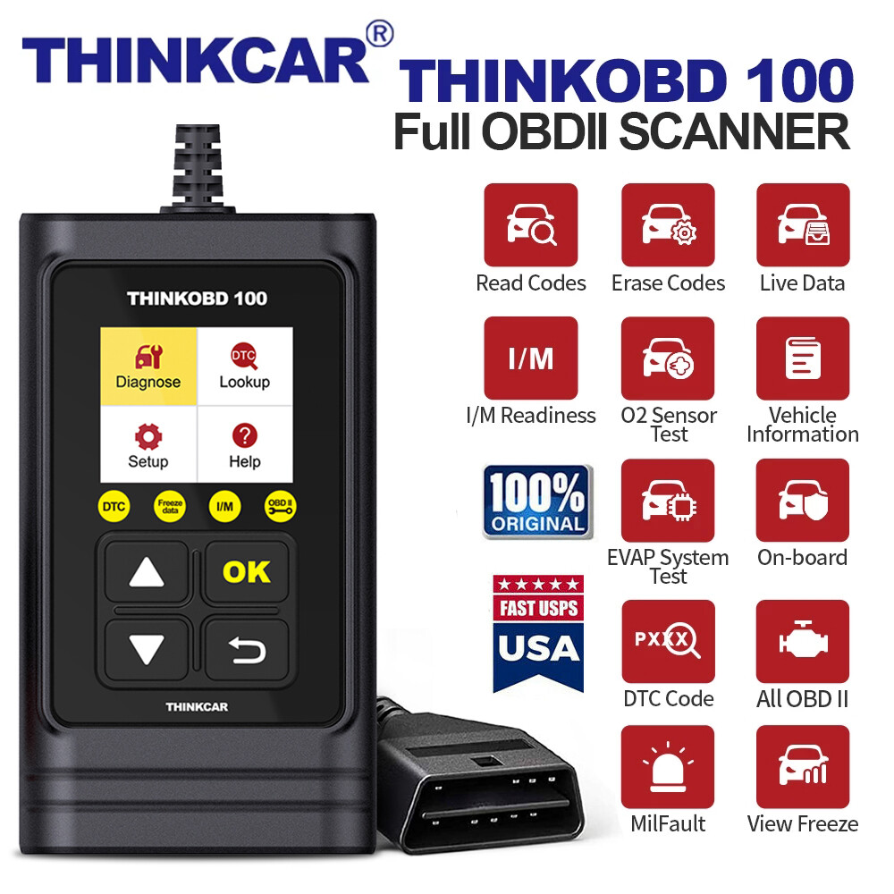 ThinkOBD 100 OBD2 Scanner Car Engine Fault Code Reader Diagnostic Scan Tool