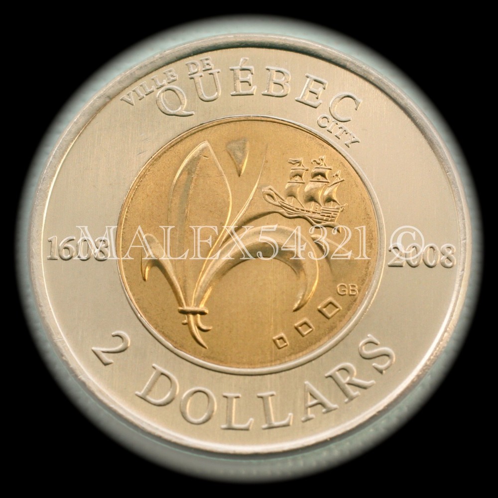 🇨🇦​ CANADA 2008 "QUÉBEC CITY" 2 DOLLARS UNCIRCULATED