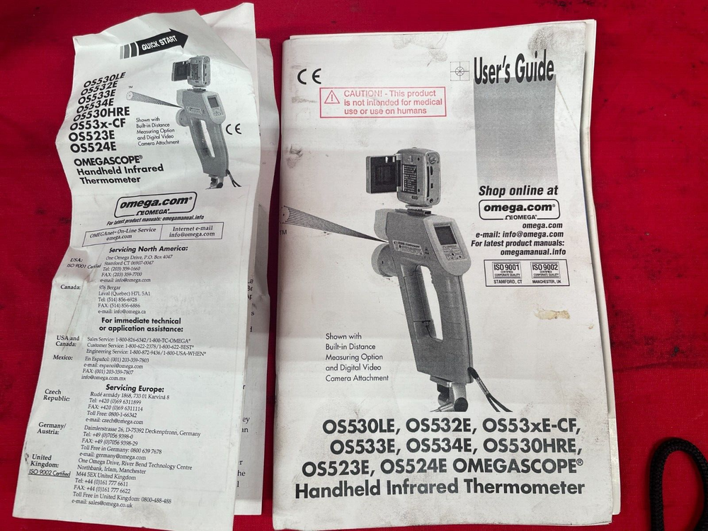 OMEGASCOPE OS524E HANDHELD INFRARED THERMOMETER SCANNER