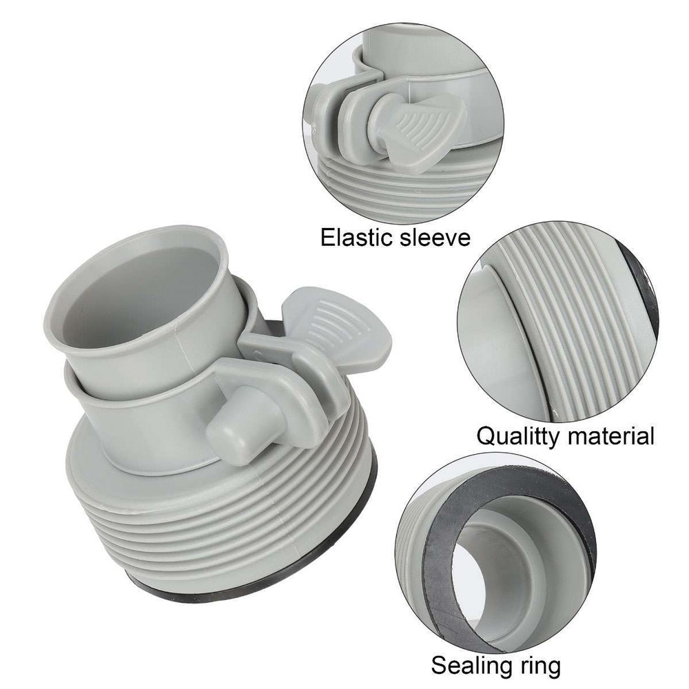 2/4Pack Adapter B 1.25" to 1.5" Type B Pool Hose Adapter Replacement Accessories