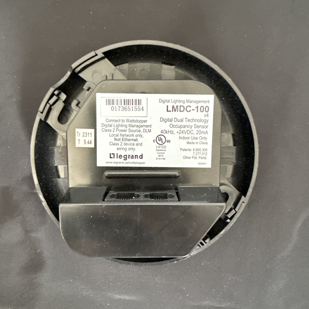 Legrand Wattstopper LMDC-100-BK Dual Tech Ceiling Mount Sensor
