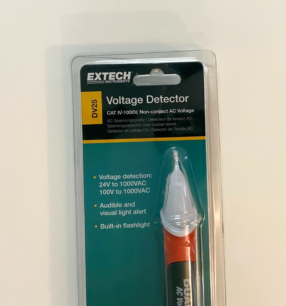 EXTECH DV25 Dual Range AC Electrical Voltage Detector Ticker Tool Flashlight