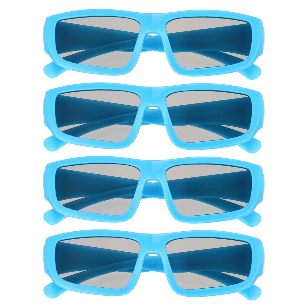 4pcs Polarized 3D Viewing Glasses, Passive Circular 3D Glasses,Blue