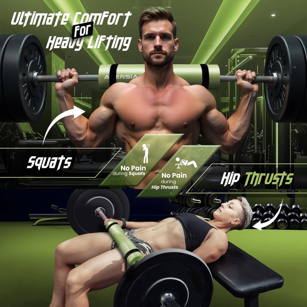 Barbell Pad for Squats & Hip Thrusts – 1.2” Extra-Thick High-Density Foam ?