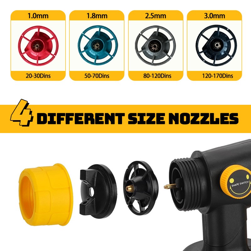 Cordless Paint Sprayer For DEWALT 20V Battery High Pressure Spray Paint Gun