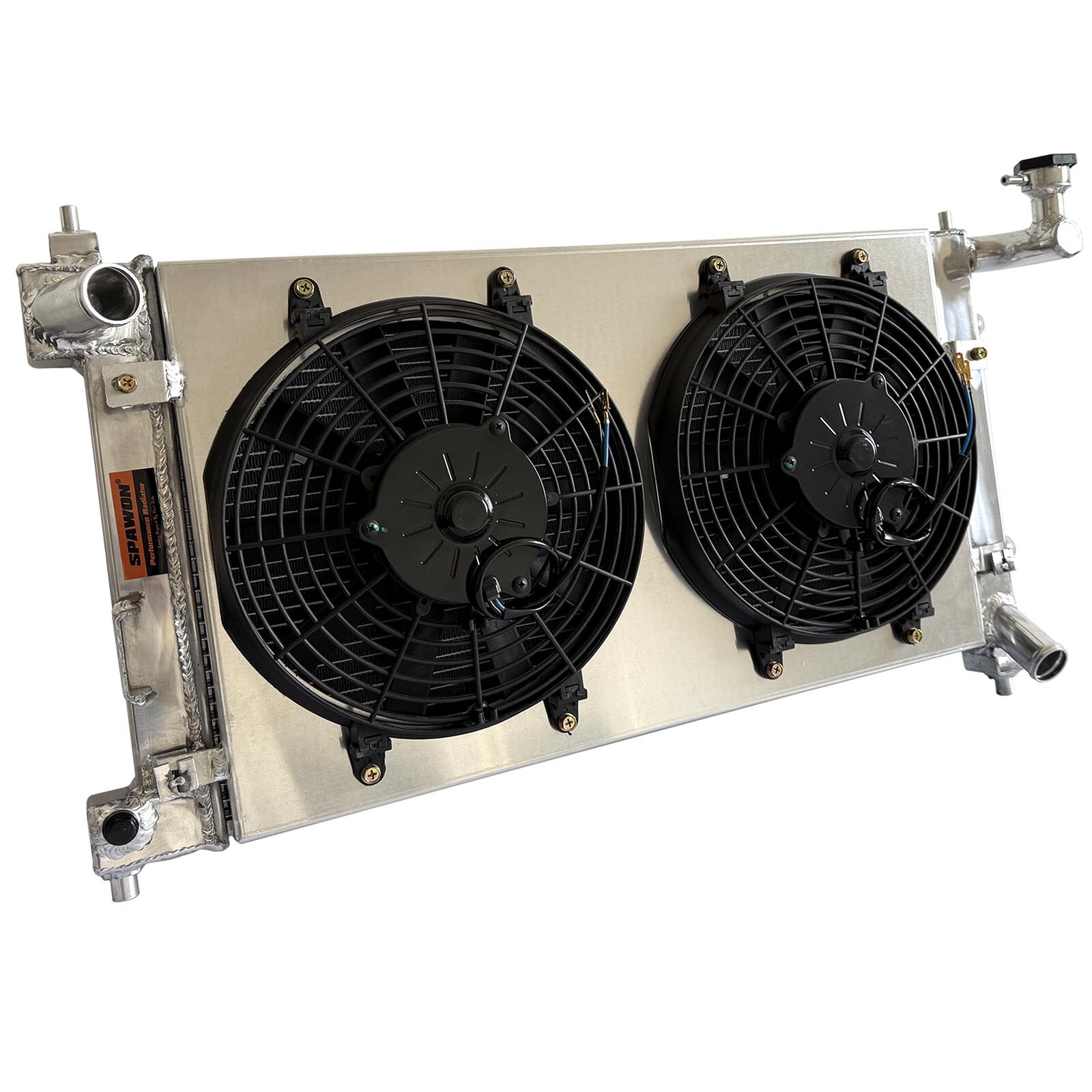 SPAWON Radiator+Fan Shroud For Corolla Matrix/Vibe 2003-2008 Aluminum 1.8L L4 AT